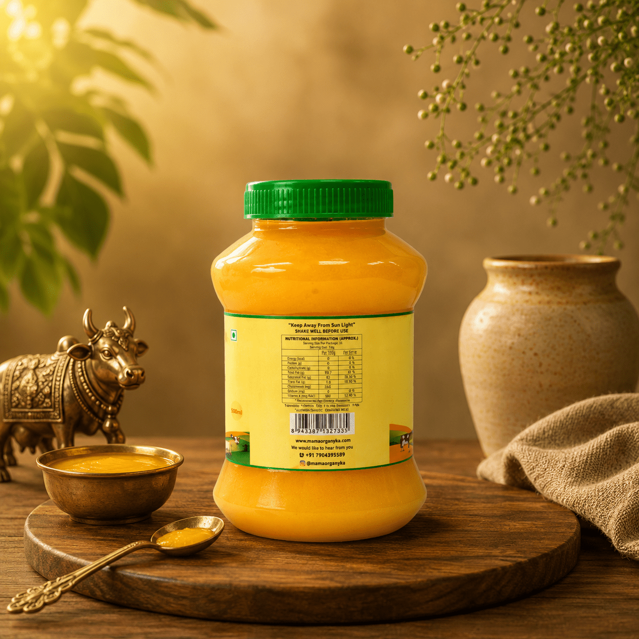 Mama Organyka Pure Cow Ghee 500ml - mamaorganyka