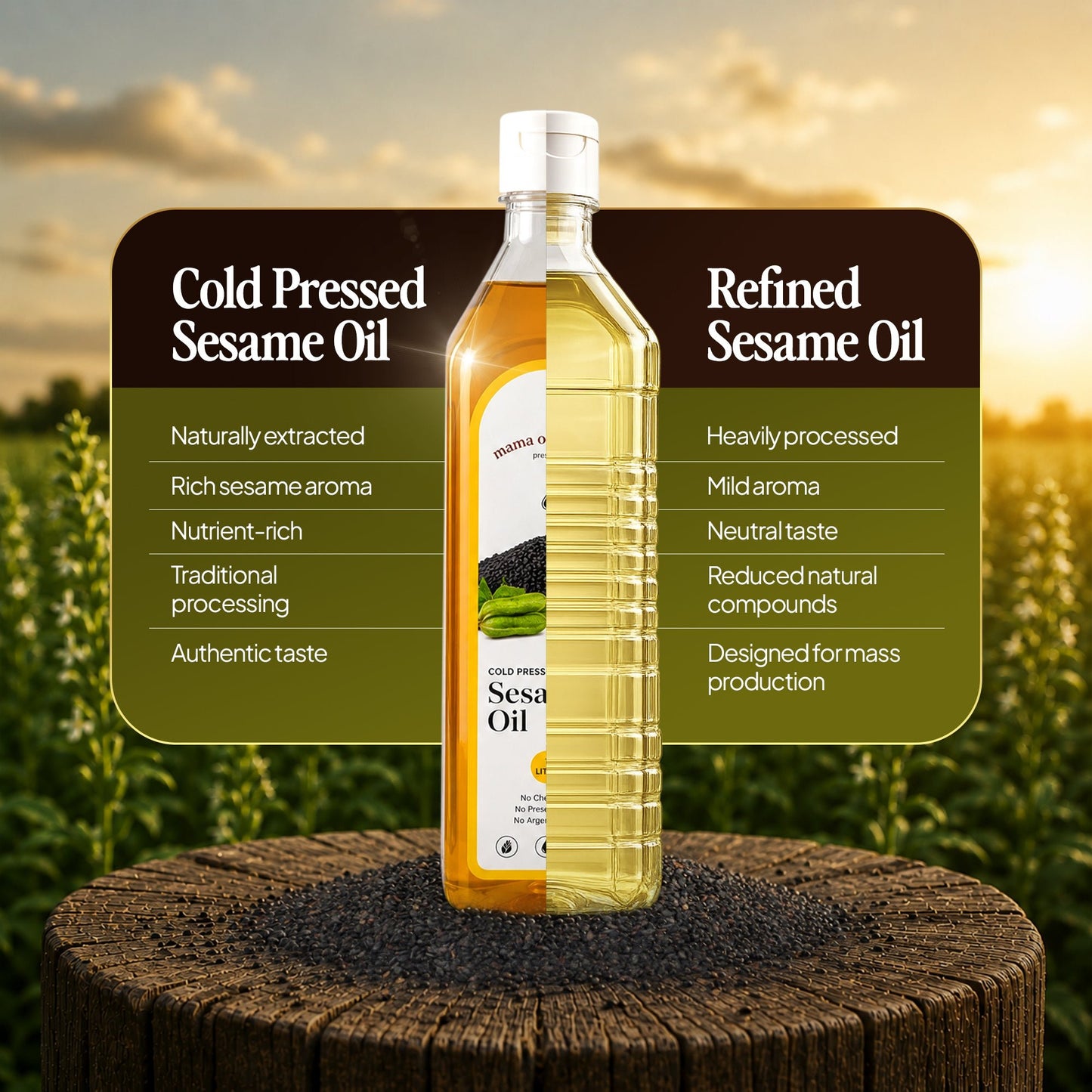 Mama Organyka Cold Pressed Sesame / Gingelly Oil - mamaorganyka