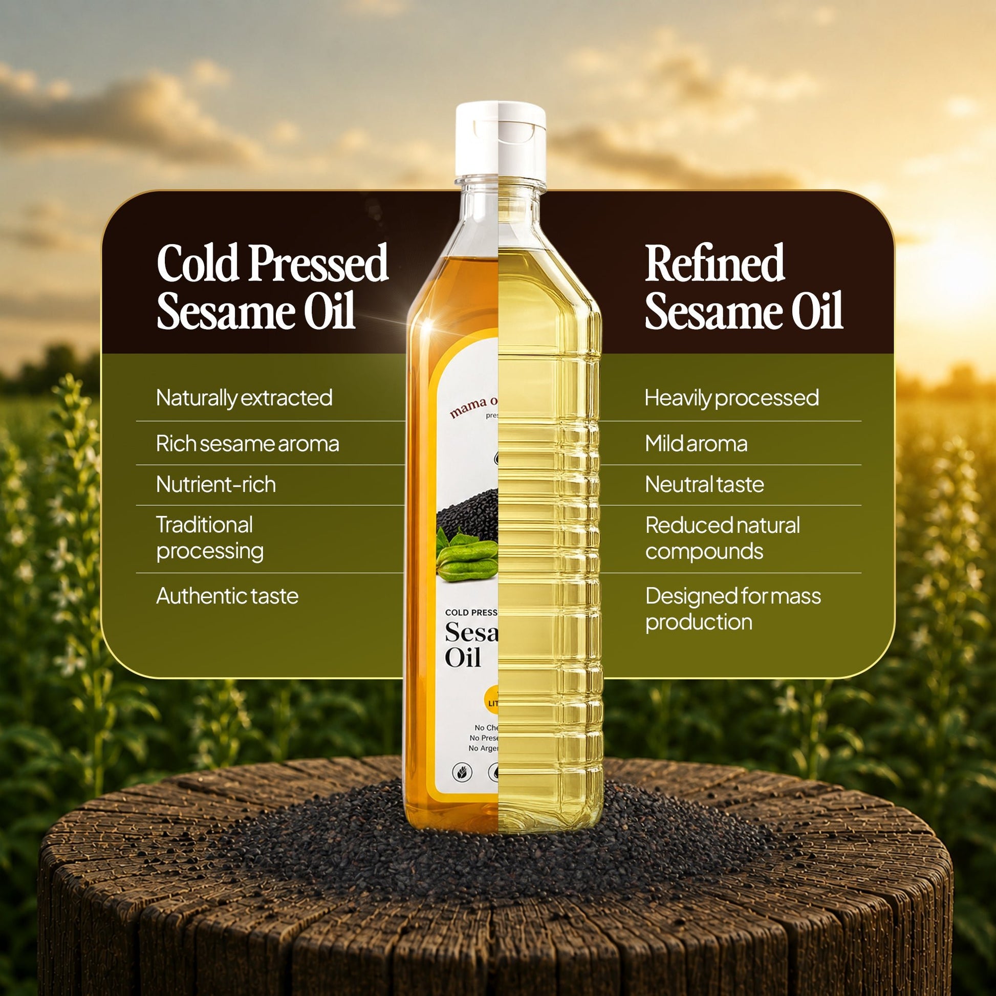 Mama Organyka Cold Pressed Sesame / Gingelly Oil - mamaorganyka