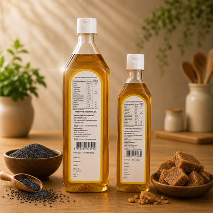 Mama Organyka Cold Pressed Sesame / Gingelly Oil with Palm Jaggery - mamaorganyka