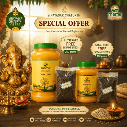 Mama Organyka Pure Cow Ghee + Free Premium Sesame Seeds - mamaorganyka